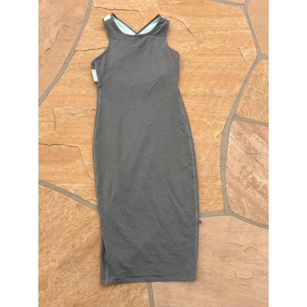 Lululemon Picnic Play Midi Dress Size S Heathered Slate Gray